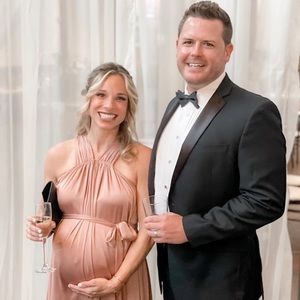 Hatch Maternity Fete Gown in Rosewood